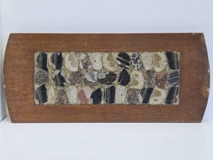 Large Mid Century Tabletop wInset Stones - AS IS&nbsp