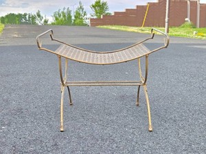 Great Looking Mid Century Curved Vanity Seat
