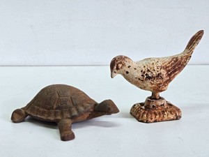 Heavy Cast Iron Bird &amp Turtle