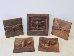 Cast Iron Tiles or Panels wInsects