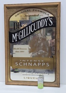Large Dr. McGillicuddys Schnapps Advertising Mirror Sign