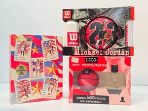 3 Brand New Retro Vintage 90s MICHAEL JORDAN Items Basketball &amp Cards &amp Cologne