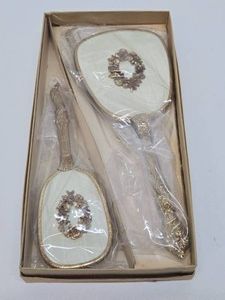 NOS Vintage Hollywood Regency Vanity Mirror Set