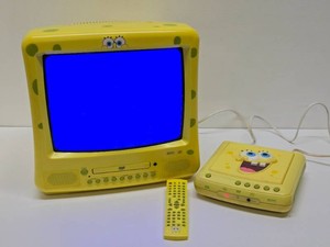 SPONGE BOB Nickelodeon CRT TV wRemote &amp Additional DVD Player