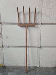 Primitive Antique Wooden Hay Fork