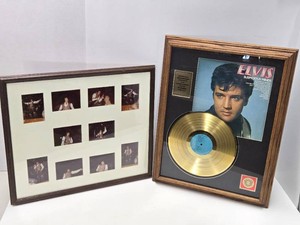 Professionally Framed ELVIS Gold Record Plaque &amp Framed Group of Original Elvis Photographs