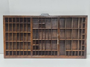Antique HAMILTON Printers Tray or Wall Shelf