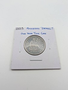 1853 Seated Liberty Quarter Dollar