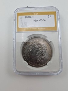 1890-O Morgan Silver Dollar PGA MS64
