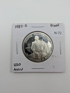 90% Silver 1982-S Proof George Washington Half Dollar 250th Anniversary