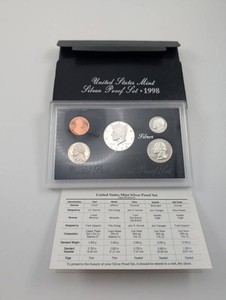 Vintage 1998 United States Mint Silver Proof Set