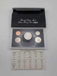 Vintage 1993 United States Mint Silver Proof Set