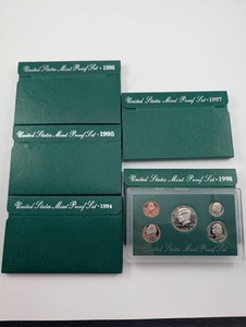 Vintage United States Mint Proof Sets 1994 1998 (Lot of 5)