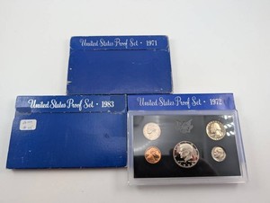 United States Proof Sets 1971 1972 & 1983 (Lot of 3)