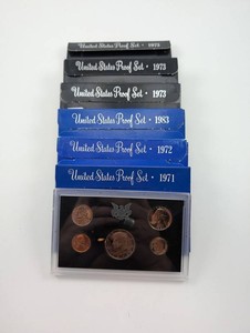 Vintage US Proof Sets 1971 1972 1973 1983 (Lot of 6)