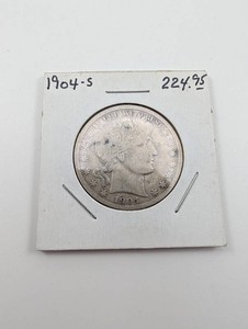 1904-S Barber Half Dollar 90% Silver