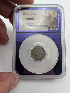 1866 Three Cent Nickel NGC Genuine
