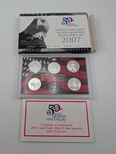 2007 United States Mint 50 State Quarters Silver Proof Set