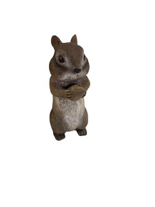 6.5 Decorative Squirrel Figurine Holding Acorn  Resin Woodland Decor