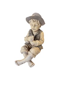 Large Shelf Sitter Boy Figurine