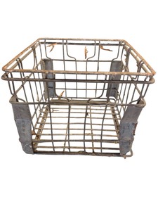 Vintage Wire Milk Bottle Crate  Dairy Bottle Carrier  Fergus