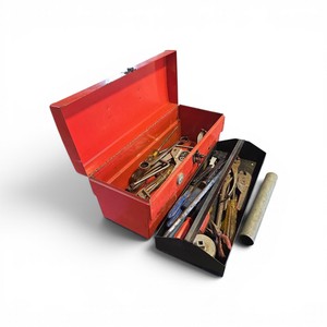 Toolbox loaded with Vintage Tools