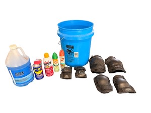 Garage Supplies Lot  Rollerblade Pads, WD-40, OFF Spray, Bucket & More