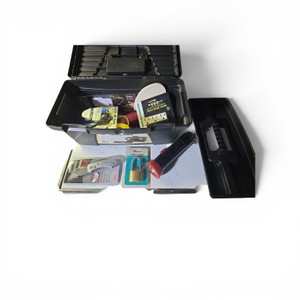 new Toolbox Loaded with Tools  New Utility Knife  Vintage flashlight  Power Outlet  Etc