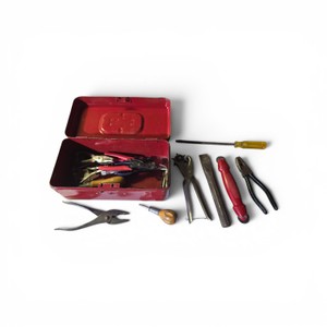 Vintage Toolbox Loaded with Tools