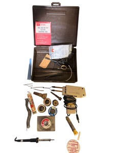 Vintage Craftsman 200W Soldering Gun Kit w Case, Solder, Flux & Accessories