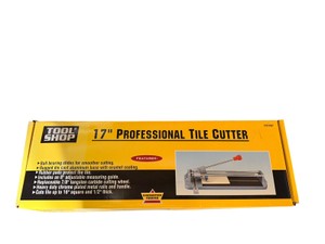 NEW Tool Shop 17 Professional Manual Tile Cutter w Measuring Guide