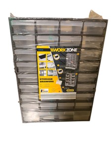 32 Drawer Parts Organizer Storage Cabinet w 2 Large Bottom Drawers