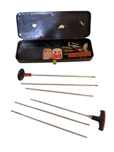 Vintage Gun Cleaning Kit Lot  Cleaning Rods, Bore Rods, Lubricants & Accessories