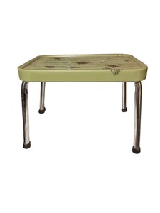 Vintage Cosco One-Step Steel Stool  Olive Green  Made in USA