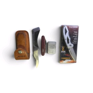 Knife Combo Lot  New & Vintage Vintage Zippo Lighter
