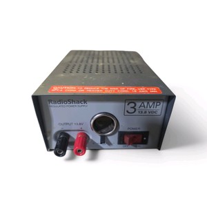 RadioShack regulated power supply, likely model 22-504, which provides a 13.8V DC output