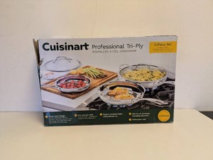CUISINART PROFESSIONAL TRI-PLY 5PC STAINLESS STEEL COOKWARE SET