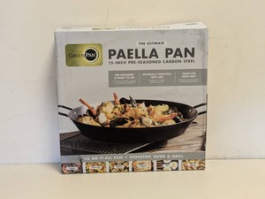 NEW ORIGINAL GREEN PAN THE ULTIMATE 15 PRE SEASONED CARBON STEEL PAELLA PAN