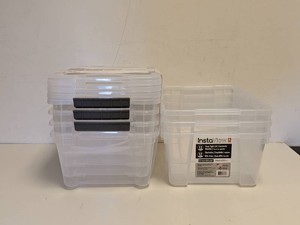 IRIS BUCKLE UP STORAGE SET 4PK INSTA VIEW STORAGE CONTAINERS 3PC