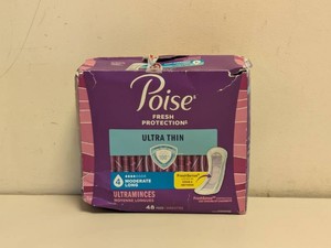 NEW POISE FRESH PROTECTION ULTRA THIN PADS 48CT