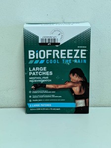 NEW BIOFREEZE COOL THE RAIN MENTHOL-PAIN RELIEVING LARGE PATCHES