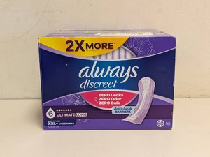 NEW ALWAYS DISCREET PADS 58Ct