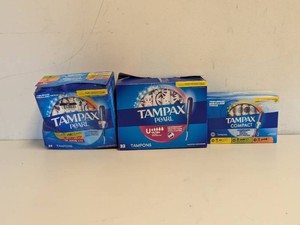 (3) NEW TAMPAX PEARLTAMPAX COMPACT TAMPONS