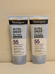 (2) NEUTROGENA ULTRA SHEER DRY TOUCH SUNSCREEN BROAD SPECTRUM SPF55