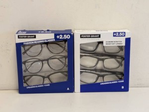 (2) NEW FOSTER GRANT 2.50 READING GLASSES 3PK