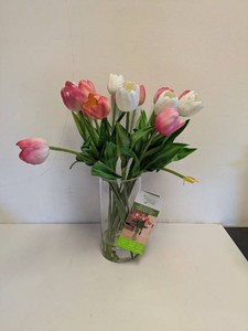 NEW NEARLY NATURAL ARTIFICIAL TULIP ARRANGEMENT