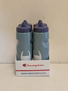 NEW CHAMPION QUENCH SQUEEZE BOTTLE 4PK FORREST GREENGRAY BLUE