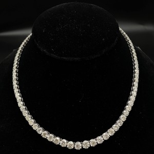 36.10 Carat Natural Diamond Tennis Necklace in Platinum; $152,370 Appraisal Included *VIDEO*
