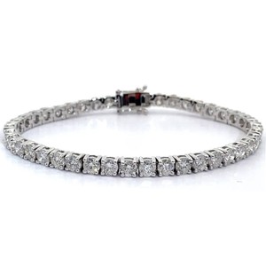 10.75 Carat Natural Diamond Tennis Bracelet in Platinum; $49,380 Appraisal Included *VIDEO*