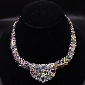 Walter Gruen 115.33 Carat RARE UNHEATED Natural Sapphire & Natural Diamond Necklace in Platinum $209,356 Appraisal Included VIDEO